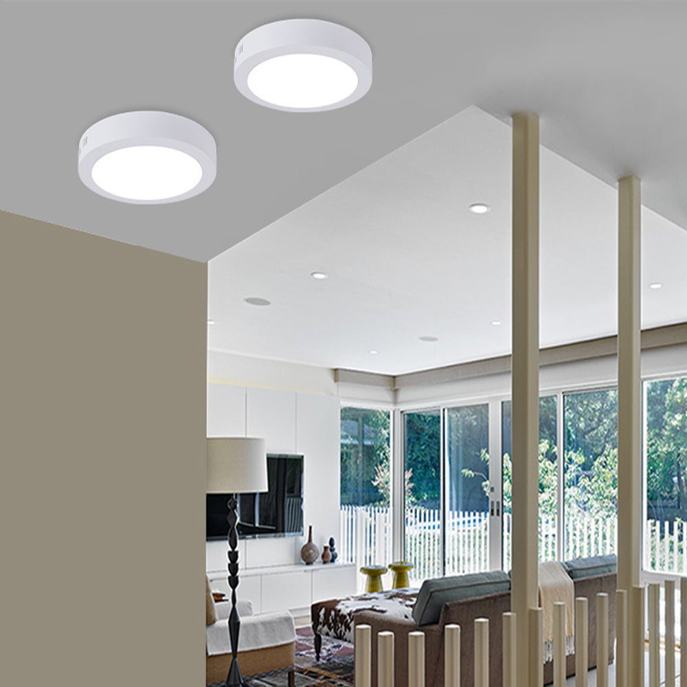 Plafon LED Superficie Redondo Blanco 12W Ø170mm Facil Instalacion
