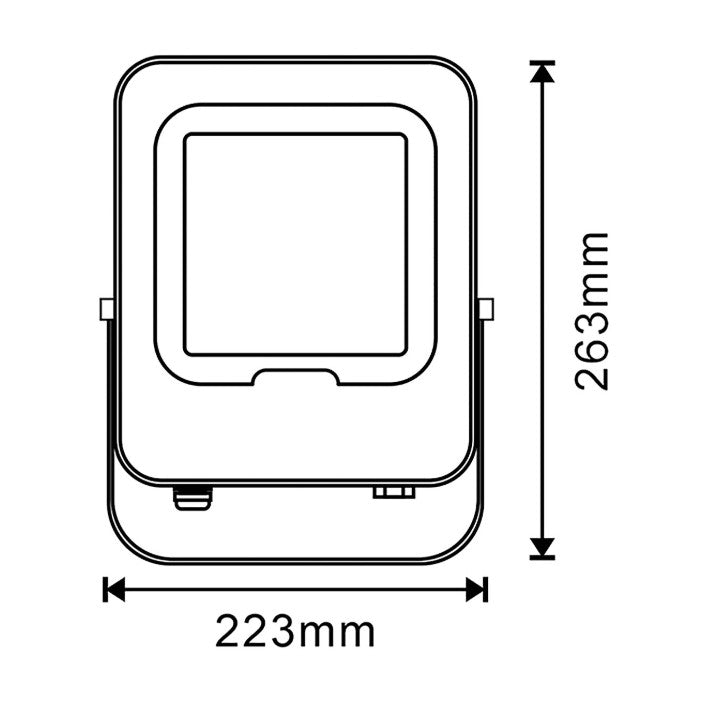 Foco Proyector LED Para Exterior 100W RGB C/Mando IP65
