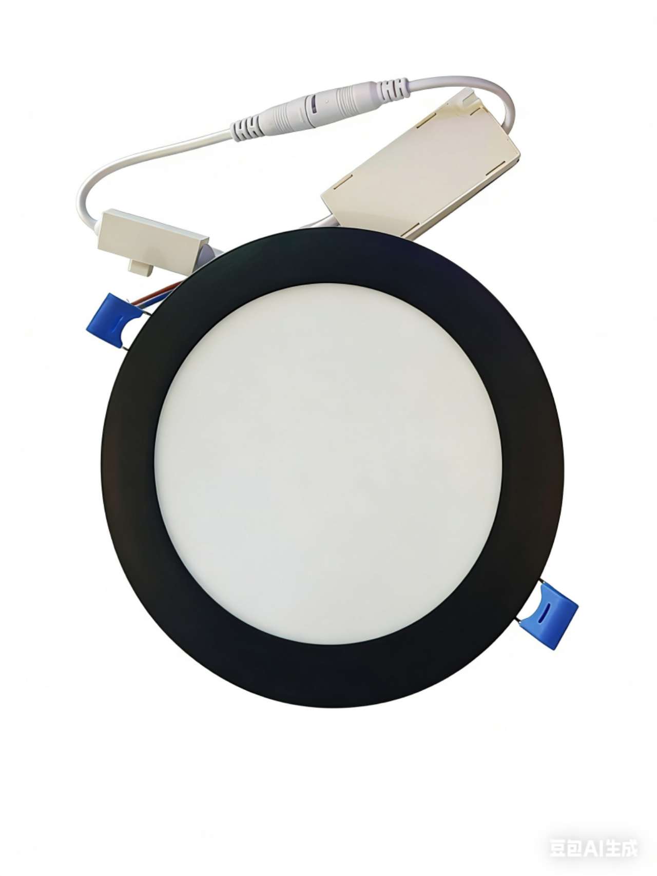 Panel LED Negro Downlight 6W Redondo Empotrable Superslim Corte 105mm