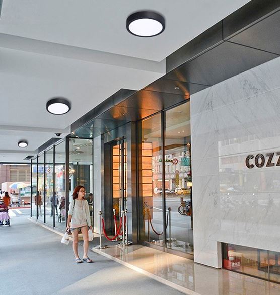 Plafon LED Superficie Redondo Negro 25W CCT Seleccionable Ø300 mm