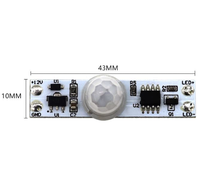 Mini Sensor de Movimiento PIR para Tira LED - 12V/24V