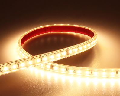 Tira LED Directo 220V Autoadhesiva IP54 2700K SMD2835 10w/m 1000lm/m 120chips/m Corte 10cm