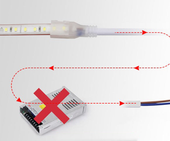 Tira LED Directo 220V Autoadhesiva IP54 2700K SMD2835 10w/m 1000lm/m 120chips/m Corte 10cm