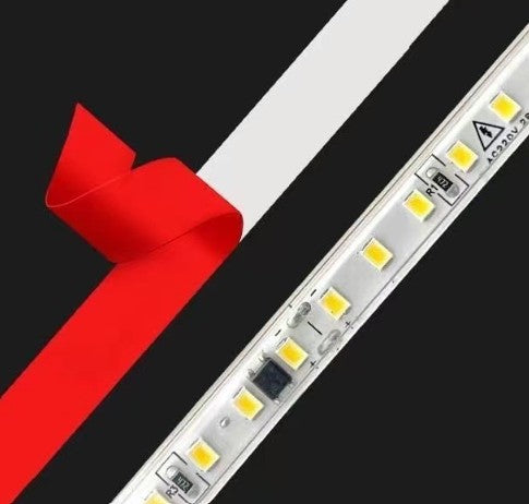 Tira LED Directo 220V Autoadhesiva IP54 2700K SMD2835 10w/m 1000lm/m 120chips/m Corte 10cm