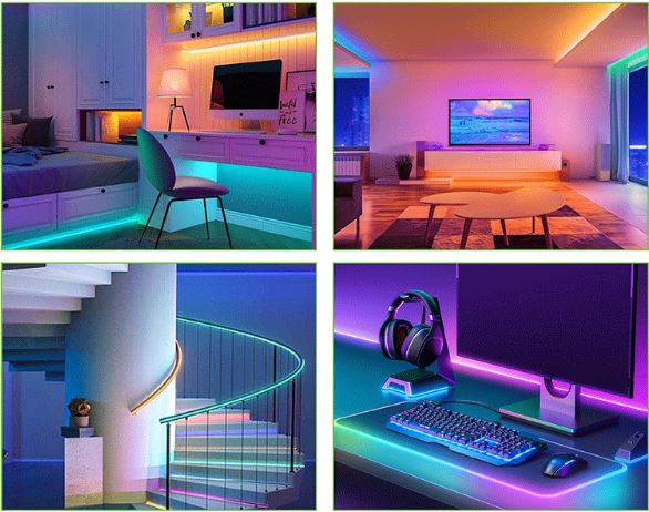 Tira LED Digital RGB IC 24V DC - 14W/m SMD5050 - 60 LED/m - IP20 Interior - 5 Metros
