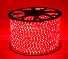 Tira LED 220V IP54 Rojo SMD2835 10w/m 1000lm/m 120chips/m Corte 100cm