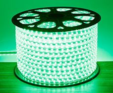 Tira LED 220V IP54 Verde SMD2835 10w/m 1000lm/m 120chips/m Corte 100cm