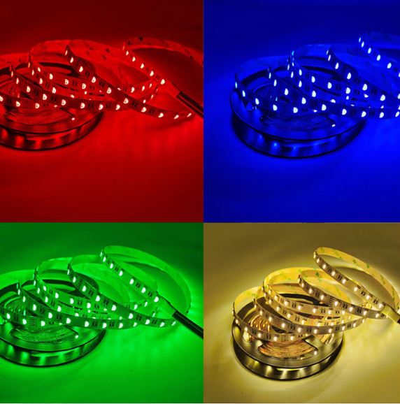 Tira LED 24V RGB + 3000K Blanco Calido IP20 14W/m Rollo 5 Metros SMD5050 Alta Potencia