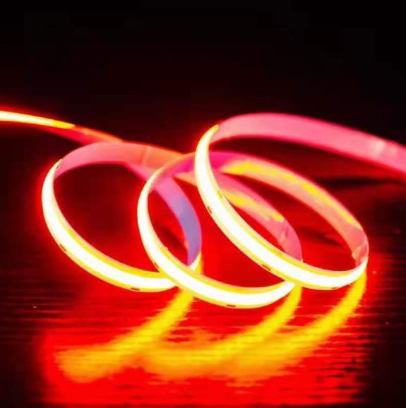 Tira LED 24V COB IP20 Rojo 10w/m 320chips/m Rollo de 5 metros Anchura 8mm