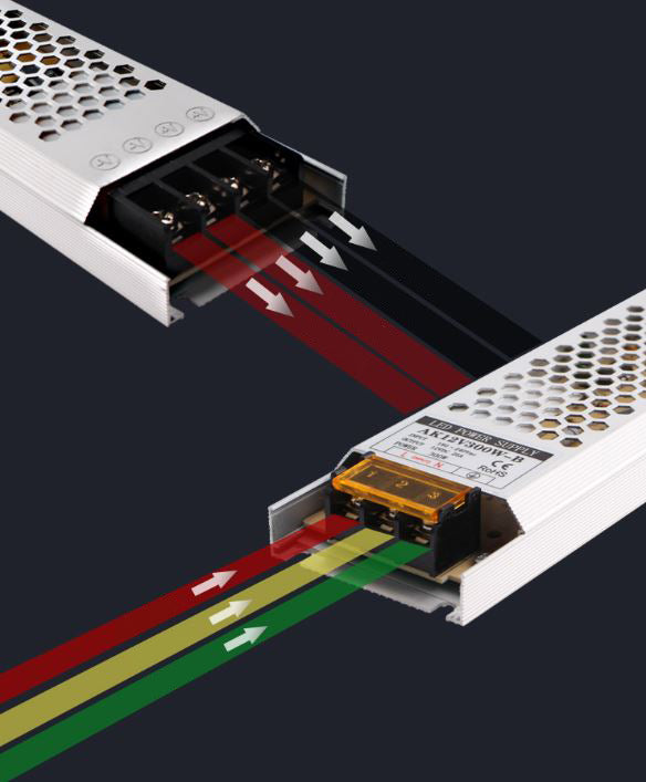 Transformador Slim-Alargado 12V IP20 400W Para Tiras LED