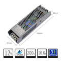 Transformador 12V IP20 Ultraslim 200W Para Tiras LED