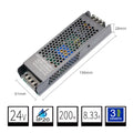 Transformador 24V IP20 Ultraslim 200W Para Tiras LED