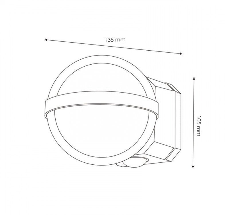 Aplique de Pared LED 10W - Diseño Moderno Circular - IP54 Exterior - Luz Cálida 3000K