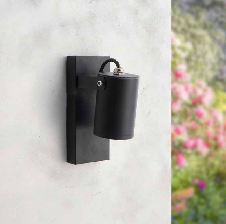 Aplique de Pared Exterior Negro Diseño Moderno para Jardín y Terraza - 1xGU10 - IP44 Negro