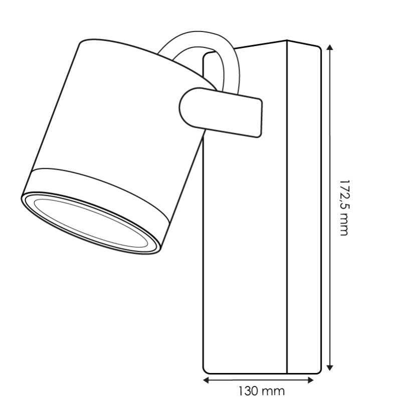 Aplique de Pared Exterior Negro Diseño Moderno para Jardín y Terraza - 1xGU10 - IP44 Negro