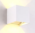 Aplique de Pared LED Cubo 6W - Diseño Moderno Cuadrado - IP54 Exterior - Luz Cálida 3000K