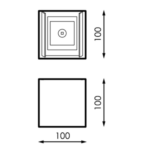 Aplique de Pared LED Cubo 6W - Diseño Moderno Cuadrado - IP54 Exterior - Luz Cálida 3000K
