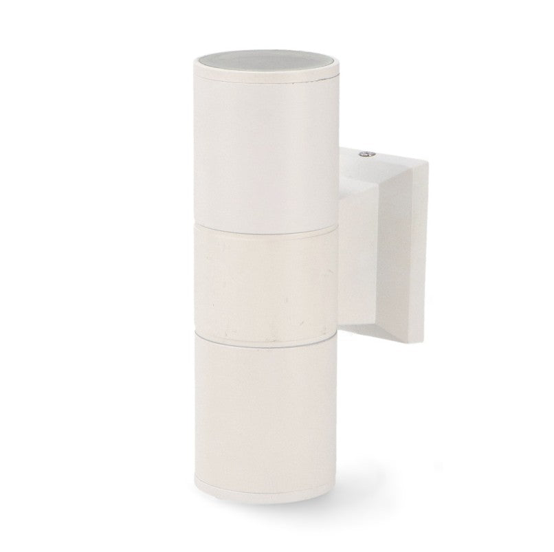 Aplique de Pared Exterior - Diseño Cilíndrico Moderno - Casquillo 2xGU10 - IP54 Blanco