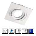 Aro Empotrable Cuadrado Basculante Blanco Para GU10 LY24-04-BLC