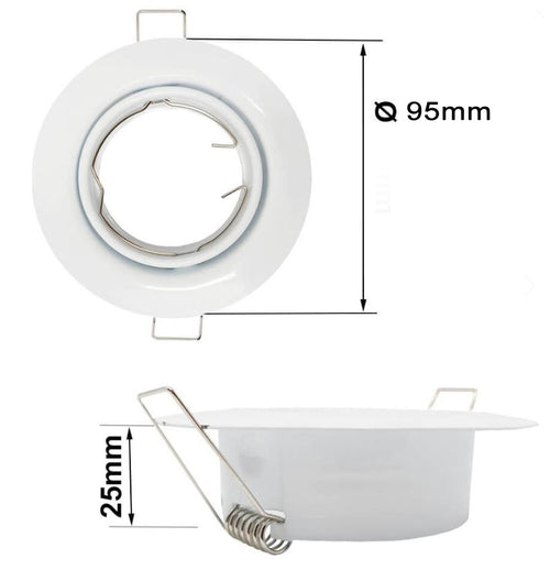 Aro Empotrable Redondo Basculante Blanco Para GU10 LY24-02