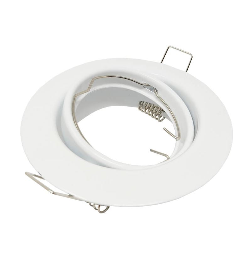 Aro Empotrable Redondo Basculante Blanco Para GU10 LY24-02