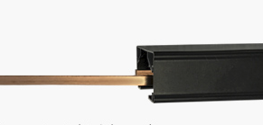 Carril Monofasico Reforzado de 2 Metros Negro - Calidad Profesional