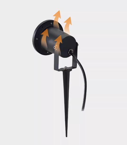 Foco de Jardín con Pincho para Bombilla GU10 - Impermeable IP54 - Ideal para Iluminación Exterior de Plantas, Caminos y Fachadas