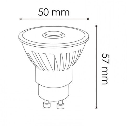 Bombilla LED GU10 COB Pro 8W - Ángulo Estrecho 12º - Alta Concentración de Luz - 2700K Blanco Cálido