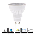 Bombilla LED GU10 COB Pro 8W - Ángulo Estrecho 12º - Alta Concentración de Luz - 2700K Blanco Cálido