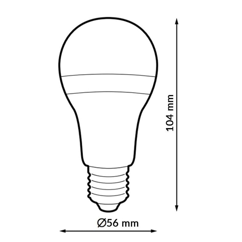 Bombilla LED E27 A60 10W 1220lm 2700K-Blanco Calido Intenso