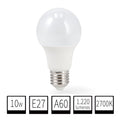 Bombilla LED E27 A60 10W 1220lm 2700K-Blanco Calido Intenso