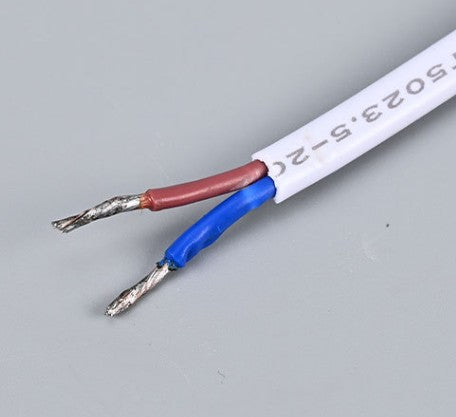 Cable de Conexión Plano con Interruptor y Enchufe Macho - 1.5 Metros (Blanco)