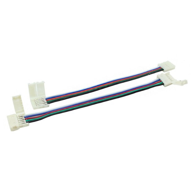 Cable Conector para Tira LED 12mm RGB+W Sin Soldadura 12v-24v IP20