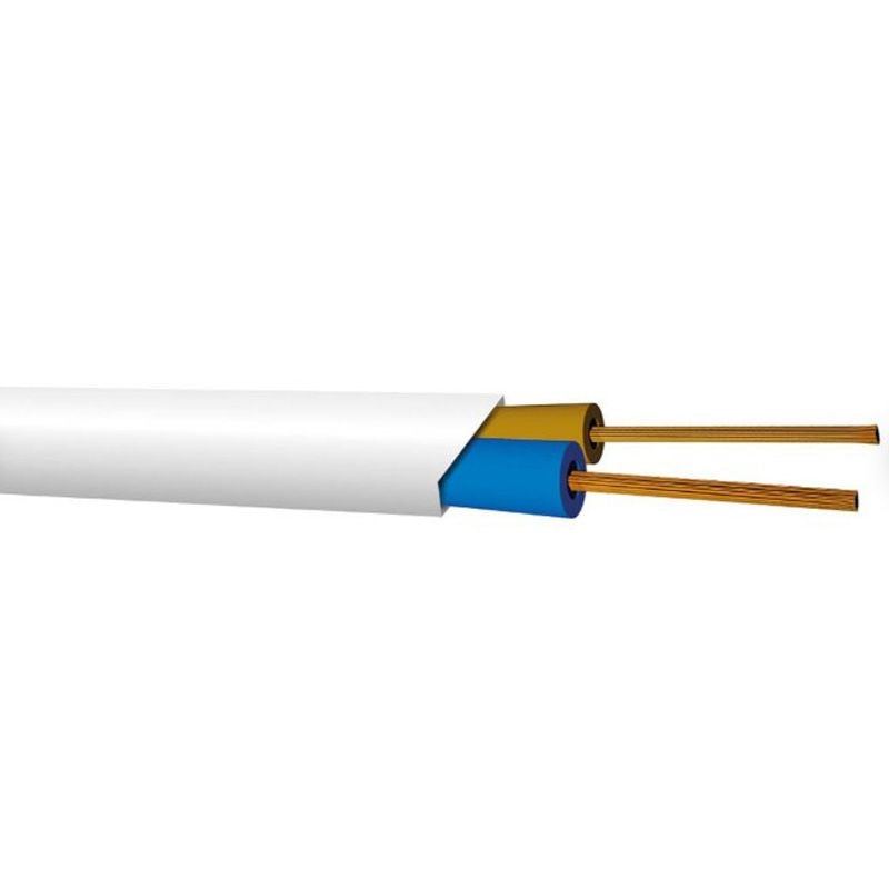Cable Eléctrico Blanco Plano Bipolar H03VVH2-F 2x0,75 mm² (Venta por Metro)
