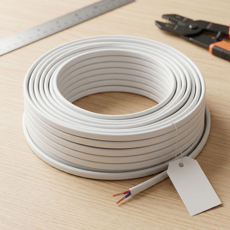 Cable Eléctrico Blanco Plano Bipolar H03VVH2-F 2x0,75 mm² (Venta por Metro)