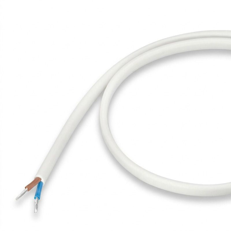 Cable Eléctrico Blanco Plano Bipolar H03VVH2-F 2x0,75 mm² (Venta por Metro)