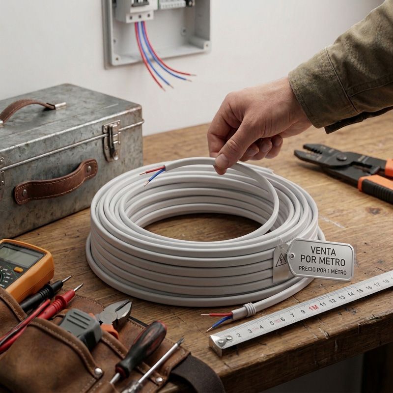 Cable Eléctrico Blanco Plano Bipolar H03VVH2-F 2x0,75 mm² (Venta por Metro)