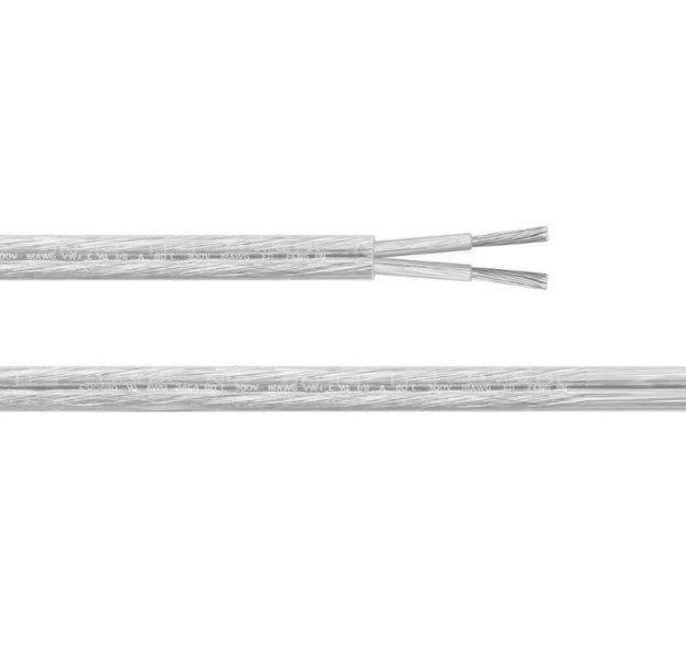 Cable Paralelo Transparente 2x0.5mm para Tiras LED Monocolor (Por Metros)