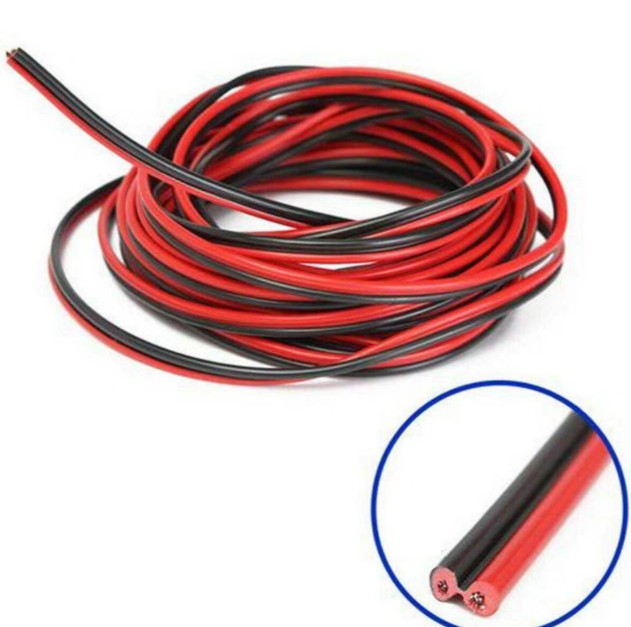 Cable Paralelo Rojo y Negro 2x0.5mm para Tiras LED (Por Metros)