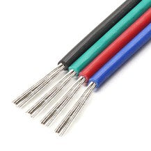 Cable Plano de 4 Hilos para Tiras LED RGB 4x0.25mm² (Por Metros)