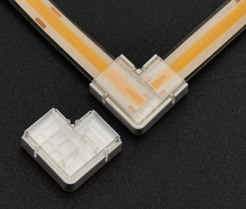 Conector de Empalme Rápido forma L para Tiras LED Monocolor PCB 8mm 2 Pines