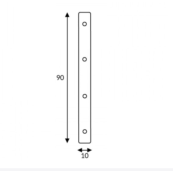 Conector Plano en Línea para Perfiles de Aluminio con riel/guía trasera (Unión Directa Recta)