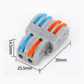 Conector Rápido de Palanca: 2 Entradas y 4 Salidas (0.08-4mm²)