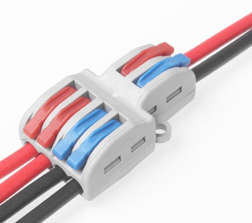 Conector Rápido de Palanca: 2 Entradas y 4 Salidas (0.08-4mm²)