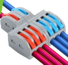 Conector Rápido de Palanca: 2 Entradas y 6 Salidas (0.08-4mm²)