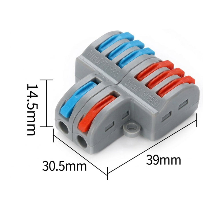 Conector Rápido de Palanca: 2 Entradas y 6 Salidas (0.08-4mm²)