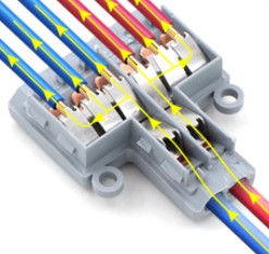 Conector Rápido de Palanca: 2 Entradas y 6 Salidas (0.08-4mm²)
