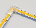 Conector Intermedio Forma L Transparente para Tira LED 8mm - Sin Soldadura IP20