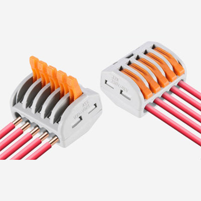 Conector Rápida con Palanca para 5 Conductores - Hasta 4mm²