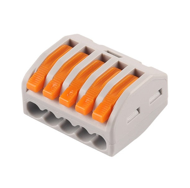 Conector Rápida con Palanca para 5 Conductores - Hasta 4mm²